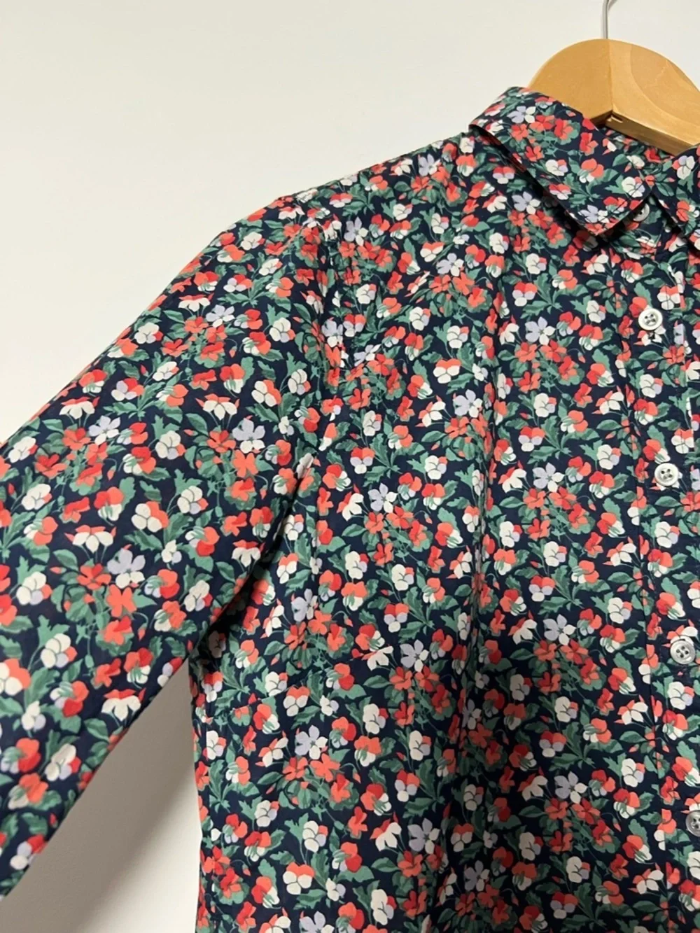 J. Crew Liberty Sarah Floral Cotton Button-Up Perfect Shirt
